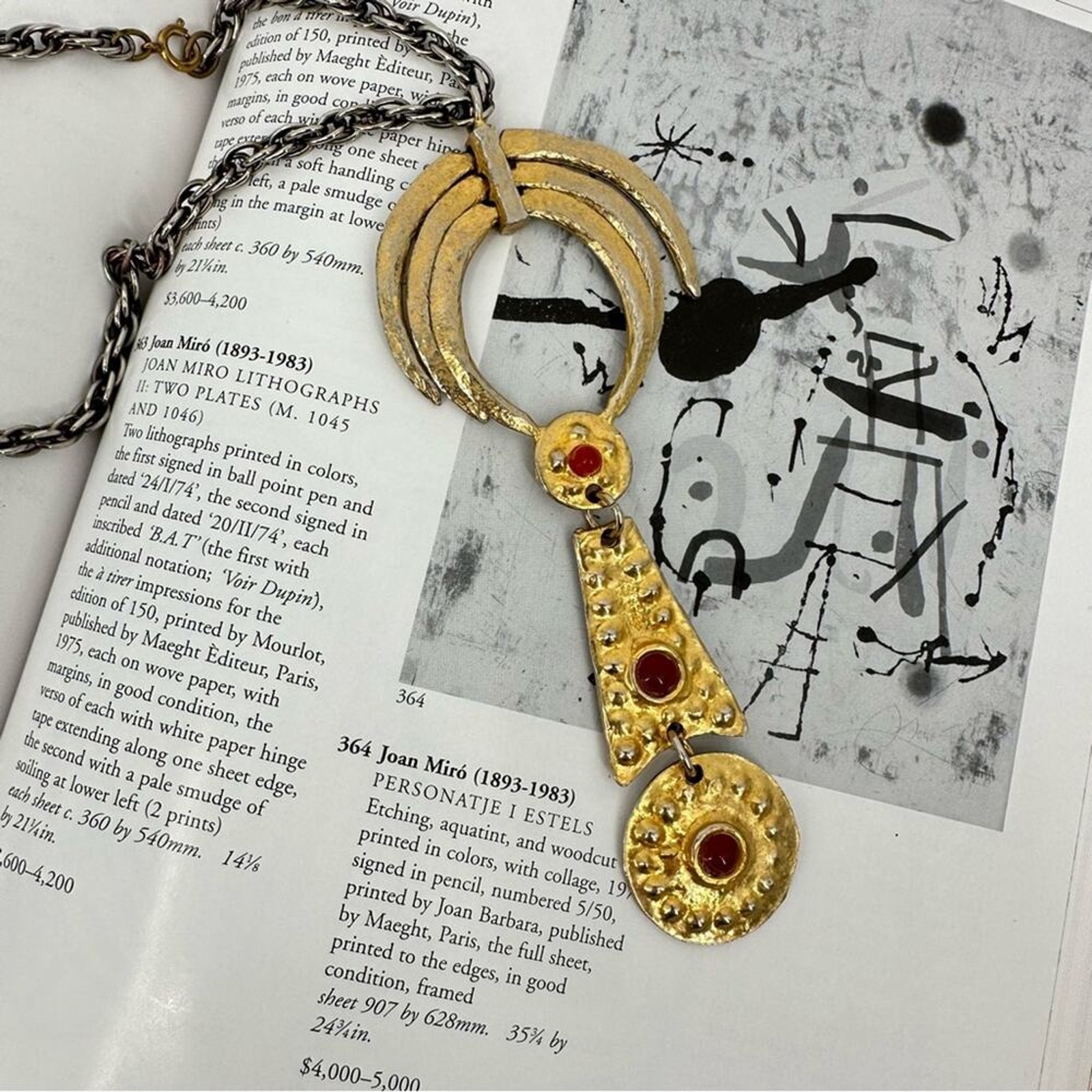 Alexis Kirk Vintage 70`S Necklace Couture Egyptian Style Signed